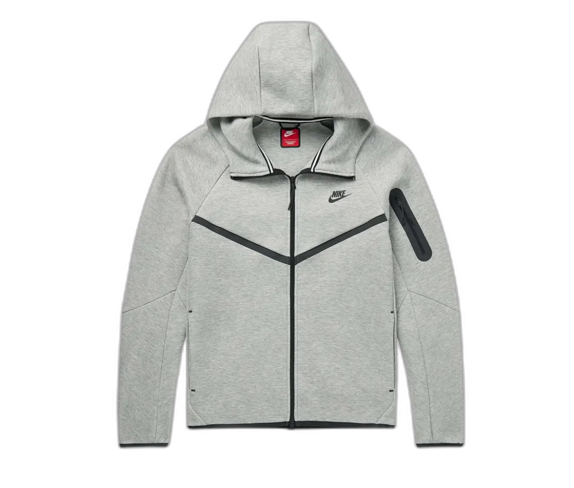 Nike Tech Fleece Full-Zip Windrunner Hoodie Dark Grey Heather Black
